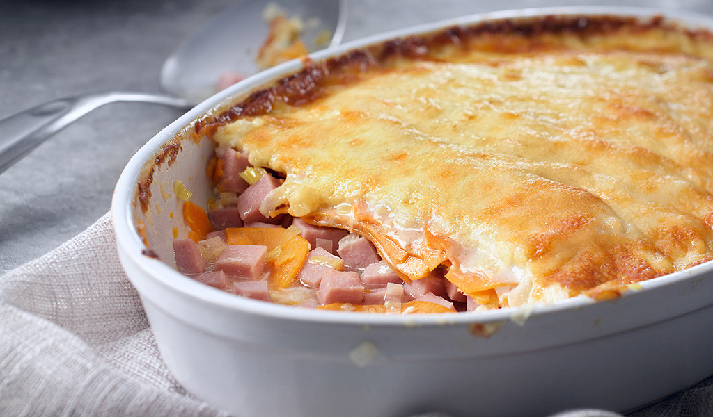 Olymel ham and sweet potato gratin